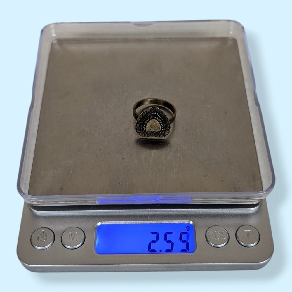 (2/$20) V. Brass Tone Heart Ring - Picture 5 of 6